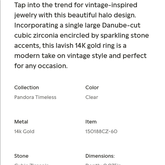 Pandora Halo Ring - Picture 4 of 4